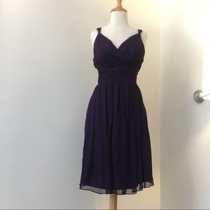 Donna Morgan Cocktail Dress - Plum Chiffon